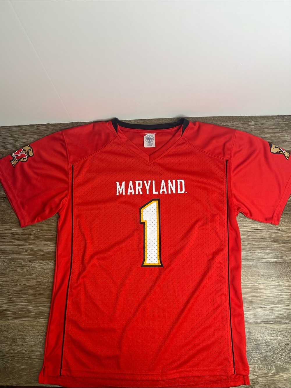 Maryland Terrapins #1 Football Jersey Red Youth XL (16/18) Rivalry Threads